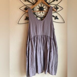 Not Perfect Linen Cafe Mocha Volume Dress